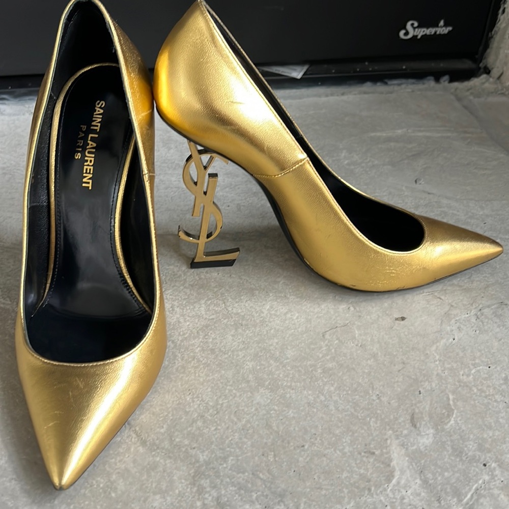 Gold Opyum YSL heels size 39